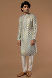 GREY TEARDROP KURTA
