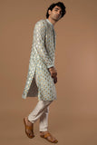 GREY TEARDROP KURTA
