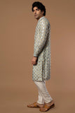GREY TEARDROP KURTA