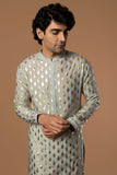 GREY TEARDROP KURTA