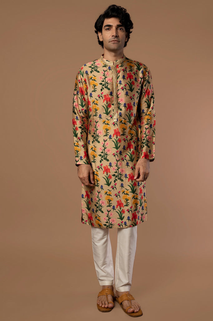 OATMEAL AUTUMN BOUQUET KURTA