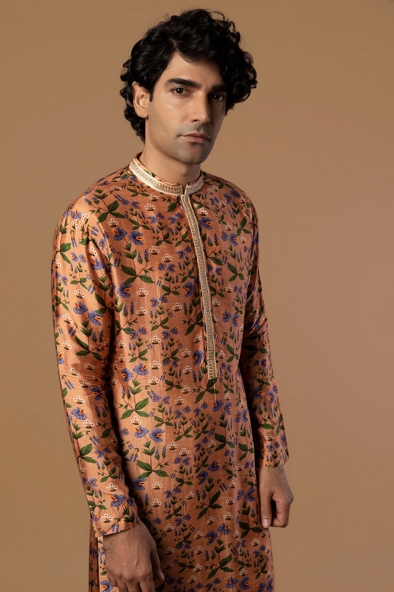 NUDE PINK FOREST STORY KURTA