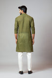 OLIVE GREEN CHANDERI KURTA