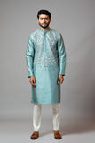 SILVER GOTA PATTI EMBROIDERED KURTA AND PANT PAJAMA
