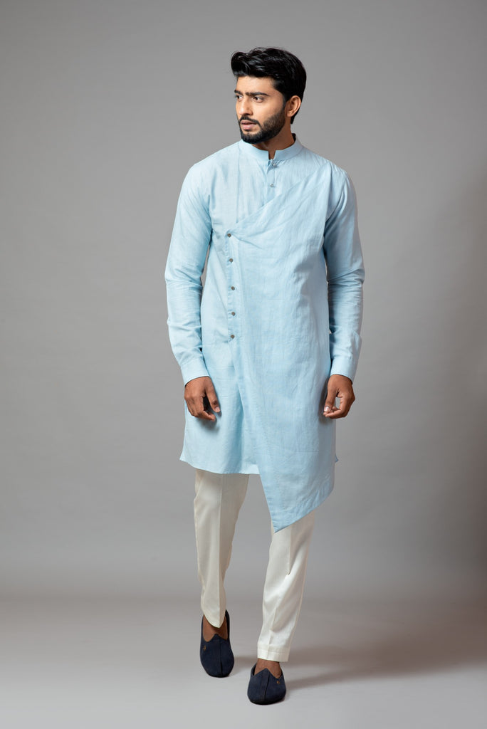 ASSYMETRIC KURTA AND PANT PAJAMA