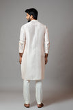 PLAIN KURTA WITH MINIMAL FLORAL EMBROIDERY ON SLEEVES