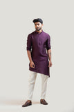 PURPLE A-SYMMETRIC KURTA SET