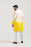 PEACH TO YELLOW OMBRE SHADED KURTA SET