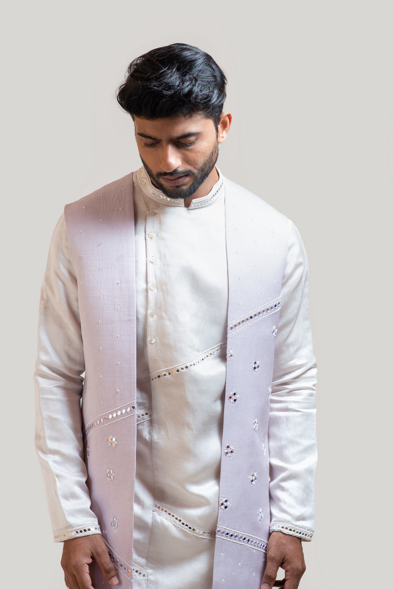 LILAC LONG EMBROIDERED NEHRU