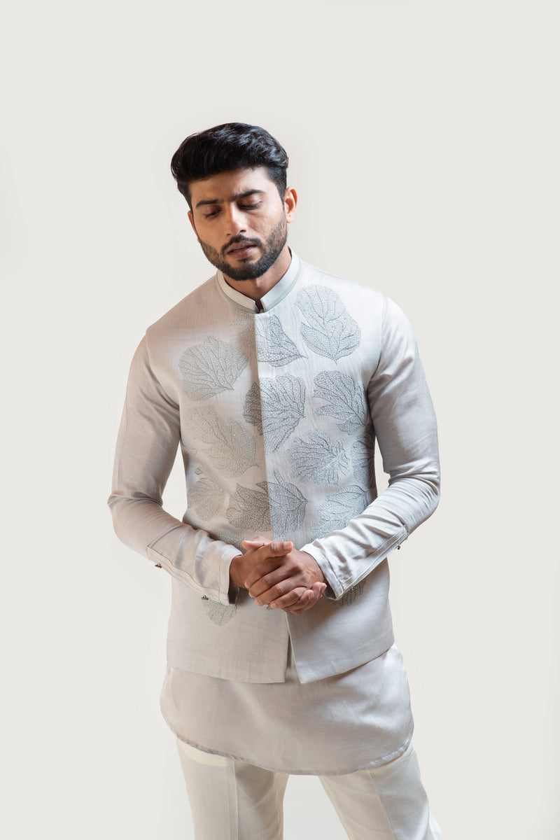 GREY MAPLE LEAF NEHRU