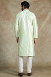 PISTA GREEN EMB. KURTA SET