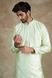 PISTA GREEN EMB. KURTA SET