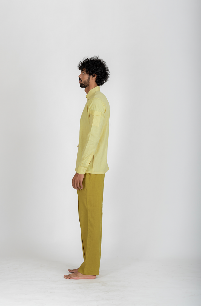 SANDSTONE BOX PLEAT PAJAMA