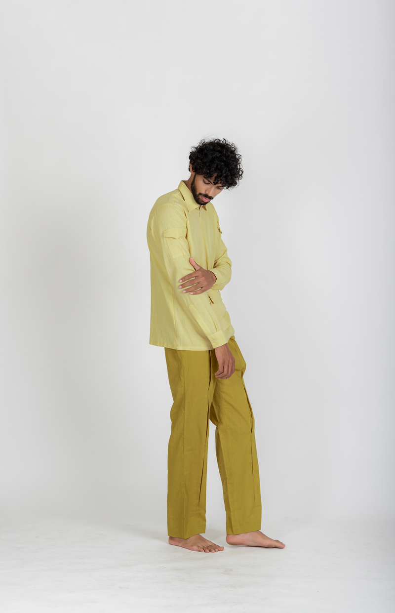 SANDSTONE BOX PLEAT PAJAMA
