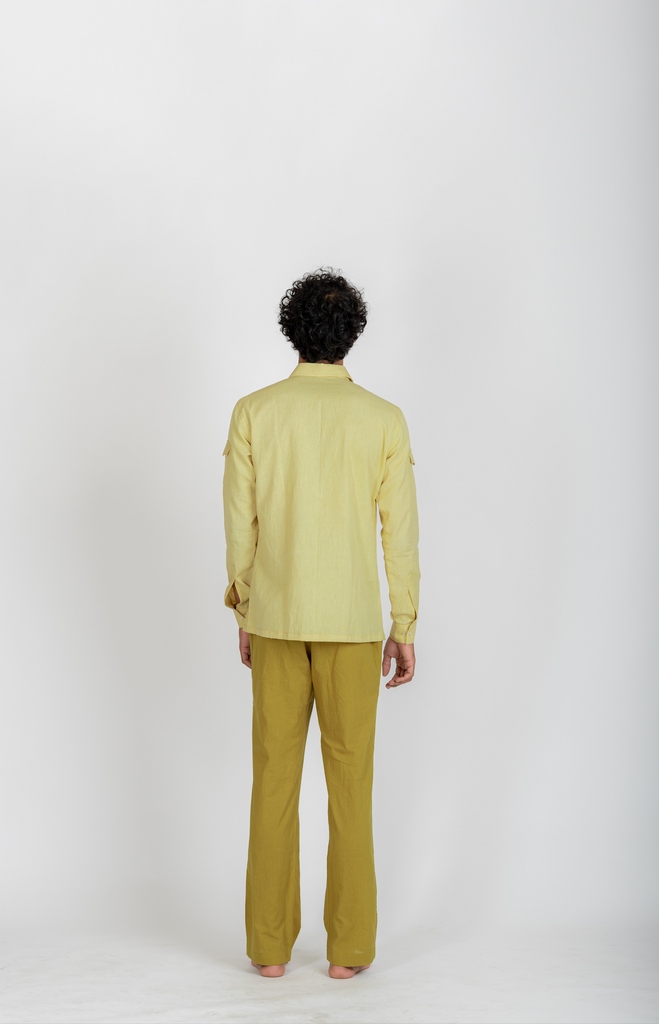 SANDSTONE BOX PLEAT PAJAMA