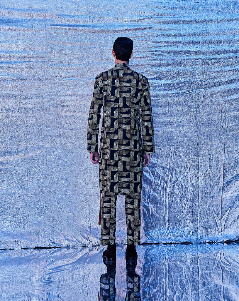 STREAMLINE GRUNGE PRINT KURTA