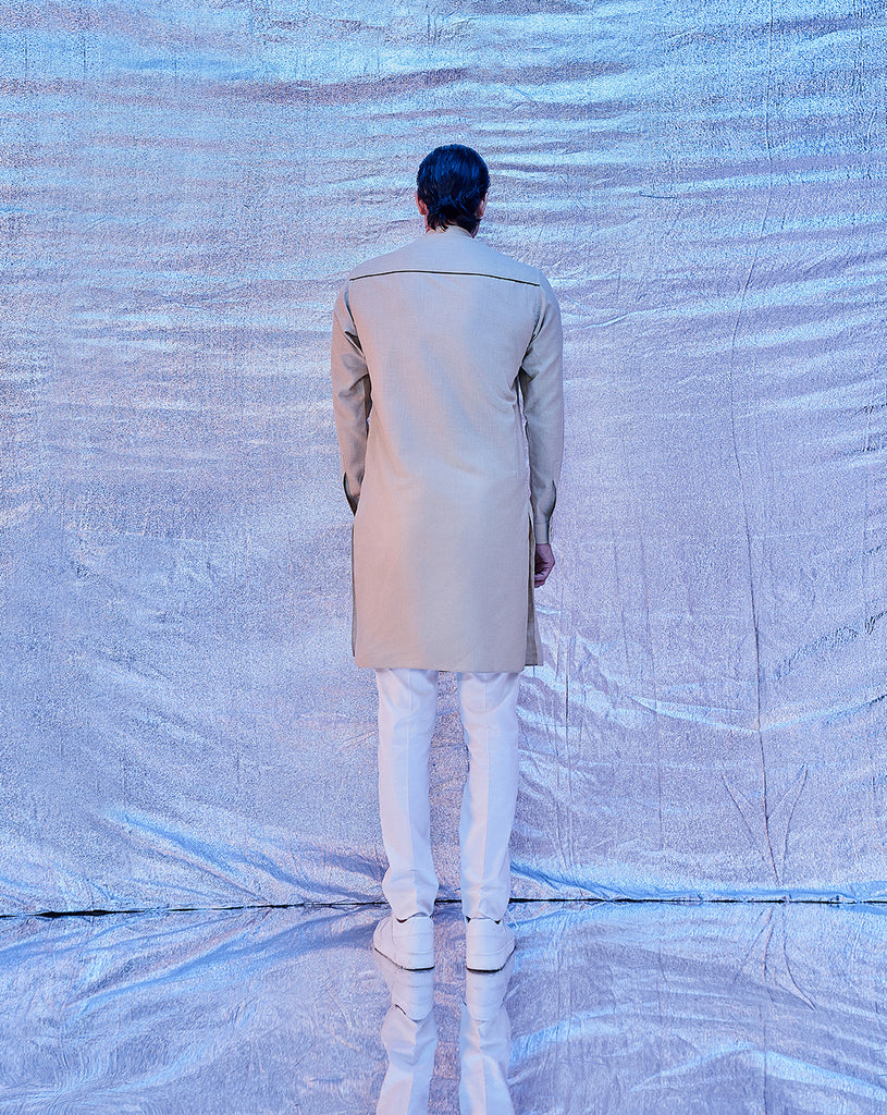 PITTA EMBROIDERED KURTA BEIGE