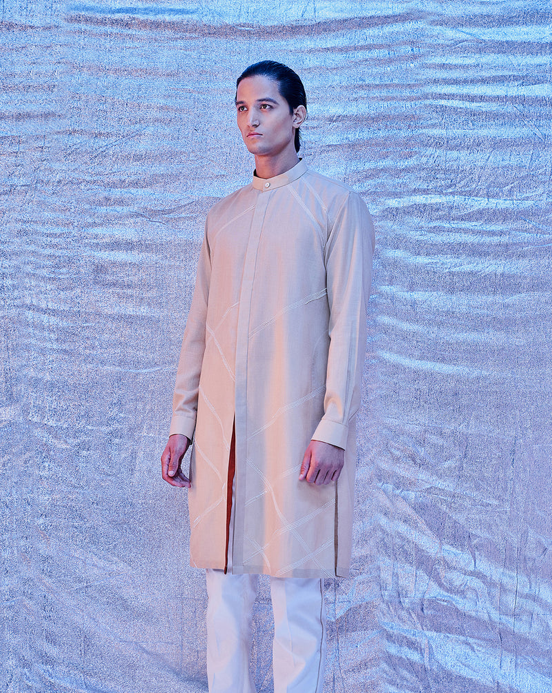CROSS HATCH EMBROIDERED KURTA