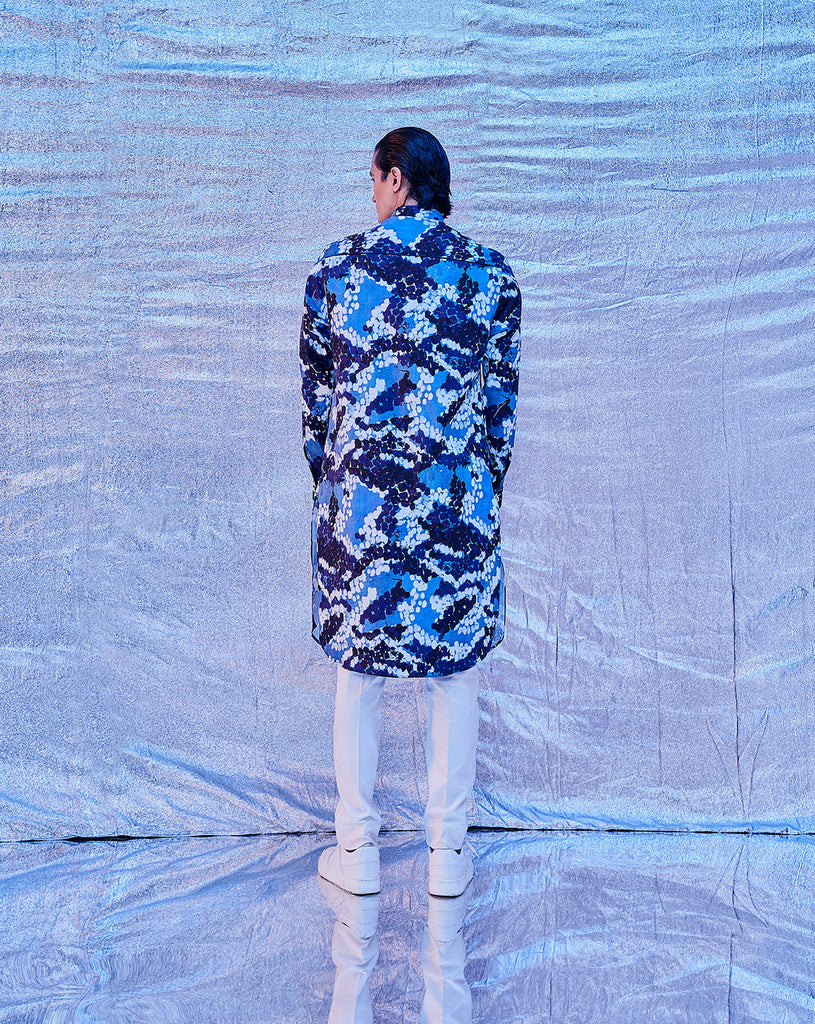 EMBROIDERED KURTA BLUE