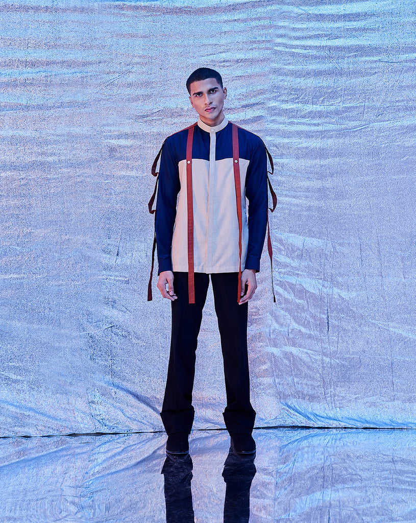 MANDARIN COLLAR SHIRT