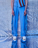 FRINGE PANTS BLUE