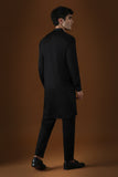 LION - HAND EMBROIDERED DESIGNER KURTA - BLACK