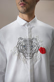 FLORA AND FAUNA (TIGER)- HAND EMBROIDERED DESIGNER SHIRT
