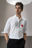 FLORA AND FAUNA (TIGER)- HAND EMBROIDERED DESIGNER SHIRT