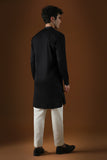 MIRROR ILLUSION - HAND EMBROIDERED DESIGNER KURTA - BLACK