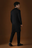 THE HUMANS - HAND EMBROIDERED DESIGNER KURTA - BLACK