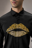 LIPS- HAND EMBROIDERED DESIGNER SHIRT