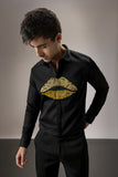 LIPS- HAND EMBROIDERED DESIGNER SHIRT