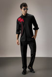 RED FLOWER - HAND EMBROIDERED DESIGNER SHIRT