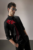 RED FLOWER - HAND EMBROIDERED DESIGNER SHIRT