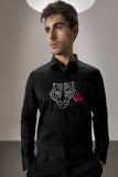 FLORA AND FAUNA (TIGER)- HAND EMBROIDERED DESIGNER SHIRT