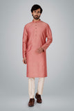 Schuass pink Astronomy haze embroidered Kurta.