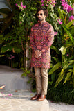 Wine paisley printed Kurta