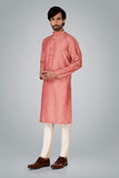 Schuass pink Astronomy haze embroidered Kurta.