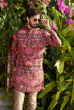 Wine paisley printed Kurta
