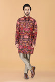 Wine paisley printed Kurta