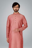 Schuass pink Astronomy haze embroidered Kurta.