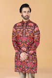 Wine paisley printed Kurta