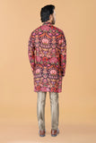 Wine paisley printed Kurta