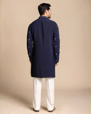 Navy Embroidered Kurta Set