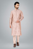 INTRICATE KOI FISH OLD ROSE KURTA
