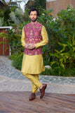 Wine paisley embroidered Jacket