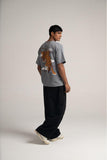 KANDY GREY SAVAGE STRIPES TSHIRT