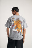 KANDY GREY SAVAGE STRIPES TSHIRT