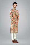 Floral printed & embroidered Kurta.