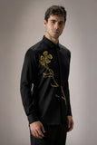 LONG FLOWER - HAND EMBROIDERED DESIGNER SHIRT